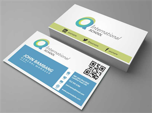 Visitenkarten-Design von AwsomeD für Q International School | Design: #4899471
