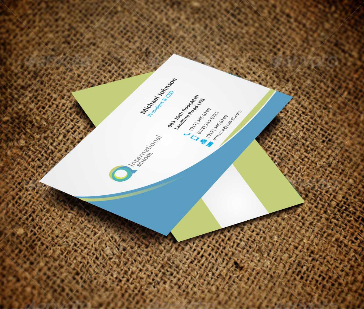 Business Card Design by AwsomeD for Q International School | Design #4899473