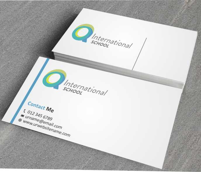 Visitenkarten-Design von AwsomeD für Q International School | Design #4899476