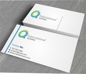 Visitenkarten-Design von AwsomeD für Q International School | Design: #4899476