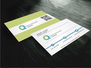 Visitenkarten-Design von AwsomeD für Q International School | Design: #4899478