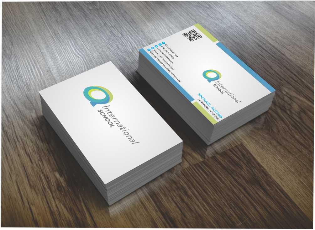 Visitenkarten-Design von AwsomeD für Q International School | Design #4899479