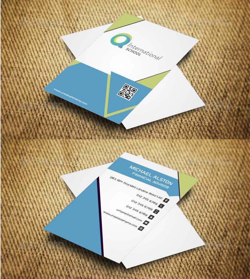 Visitenkarten-Design von AwsomeD für Q International School | Design #4899480