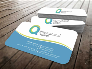 Business Card Design by szabist for Q International School | Design: #4899799