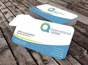 Business Card Design by szabist for Q International School | Design: #4899802