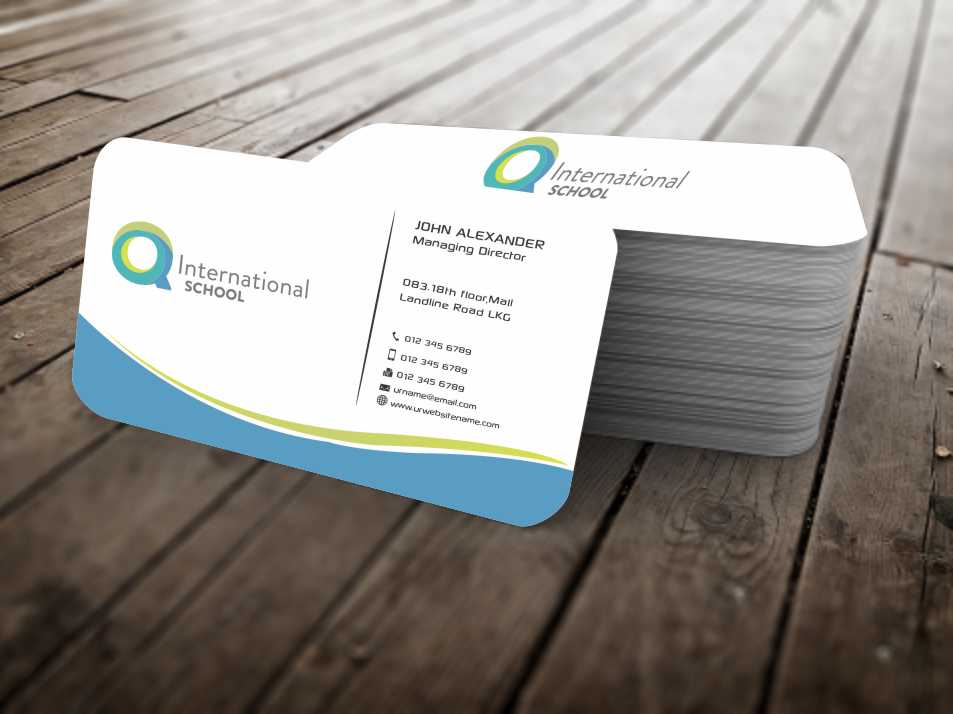 Business Card Design by szabist for Q International School | Design #4899812