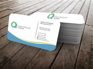 Business Card Design by szabist for Q International School | Design: #4899812