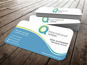 Business Card Design by szabist for Q International School | Design: #4899815