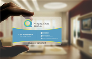 Business Card Design by szabist for Q International School | Design: #5038587