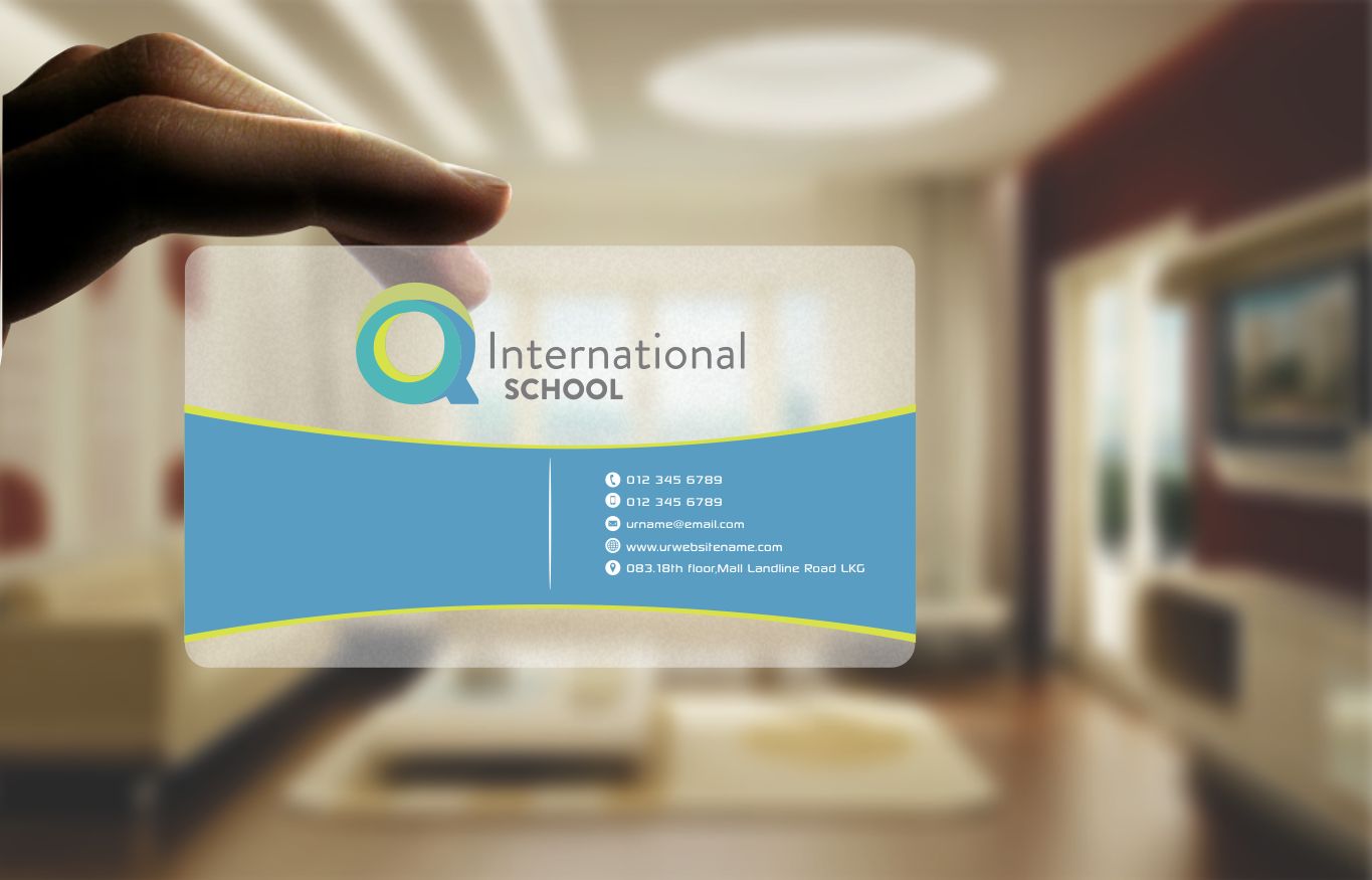 Business Card Design by szabist for Q International School | Design #5055037