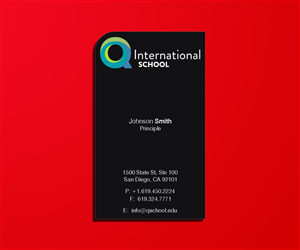 Business Card Design by DZINO for Q International School | Design: #4968581
