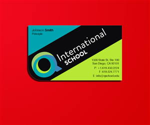 Business Card Design by DZINO for Q International School | Design: #4968583