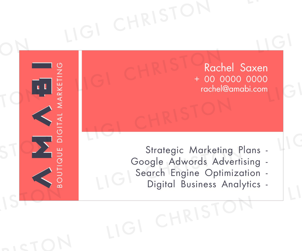 Business Card Design by 4AD for BOŠTJAN KOŠEC, s.p., AMABI | Design #4902272