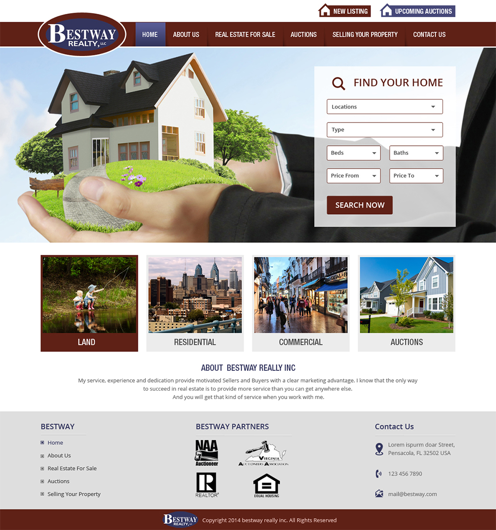 Wordpress Design by Creative Usha for AuctionServices.com, Inc. | Design #4914906