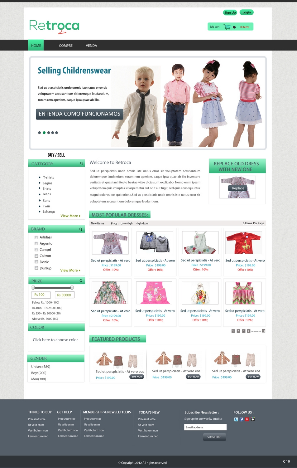 Diseño Web por pb para Retroca.com | Diseño #1409569