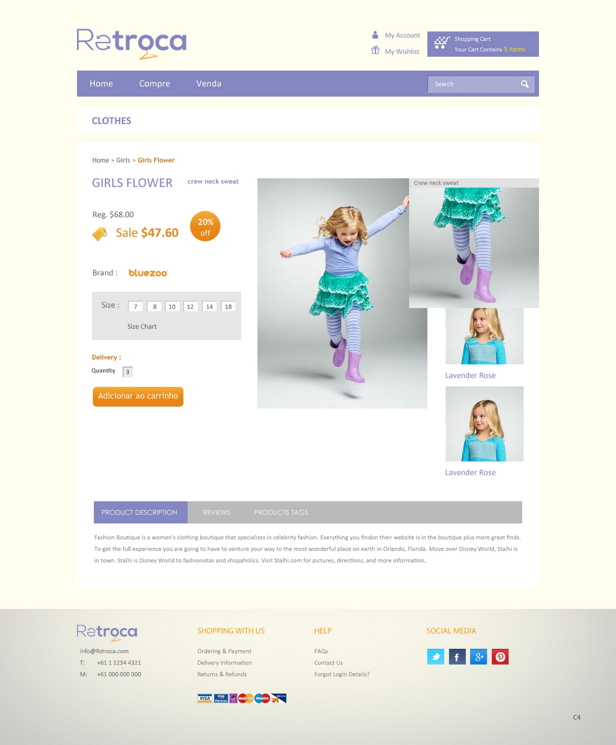 Web Design by pb for Retroca.com | Design #1424335