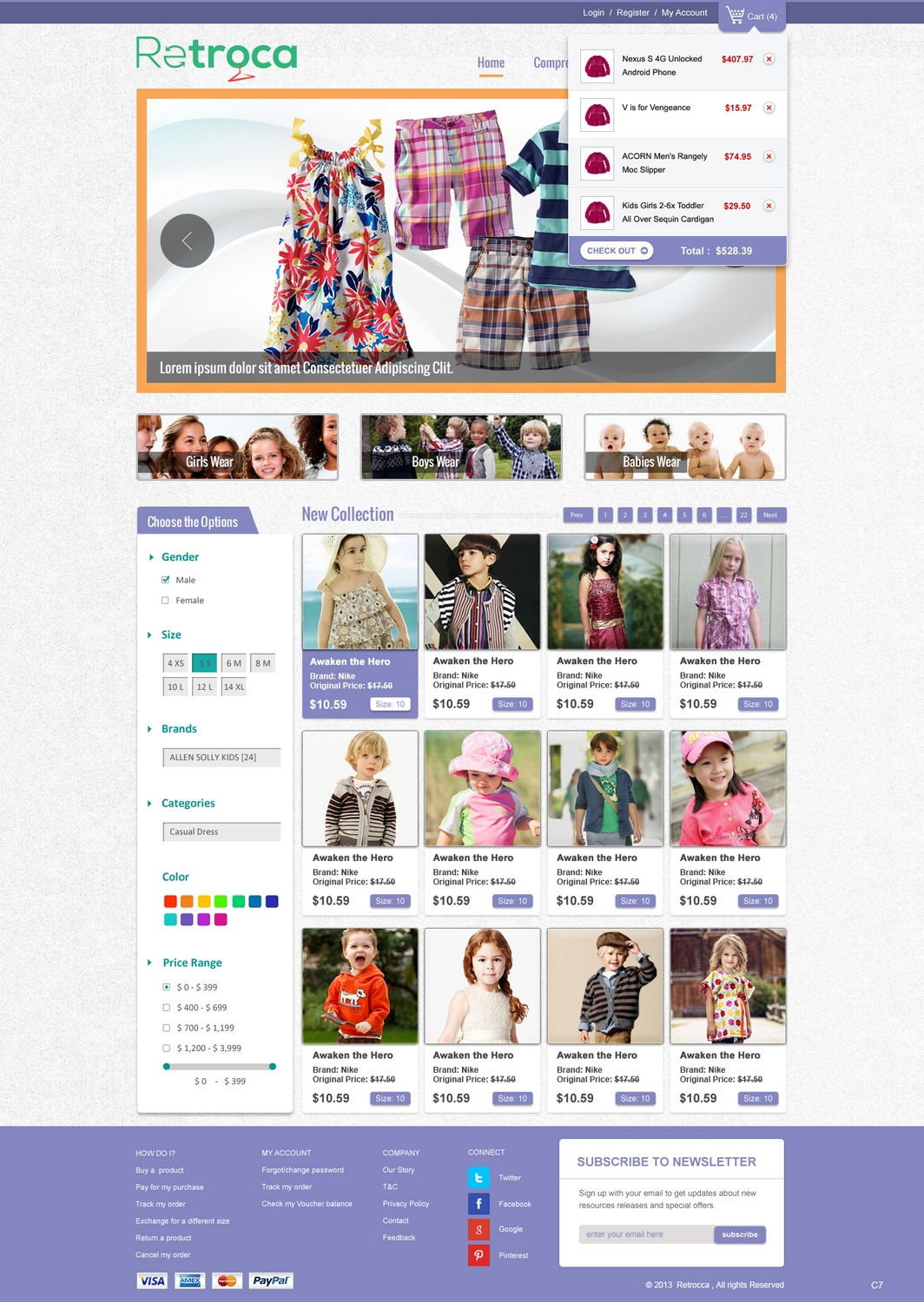 Web Design par pb pour Retroca.com | Design #1430399