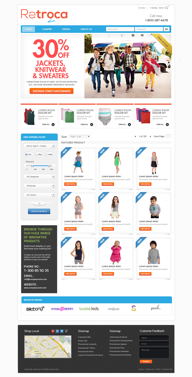 Web Design par OM pour Retroca.com | Design #1416208