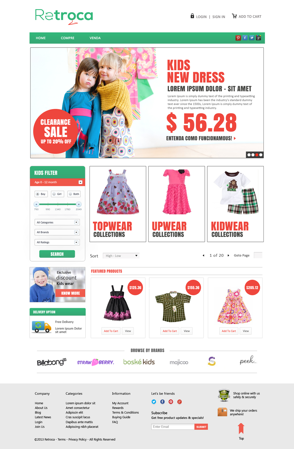 Diseño Web por OM para Retroca.com | Diseño #1416219