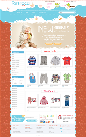 Web Design par ShreejiAkshar pour Retroca.com | Design #1416646
