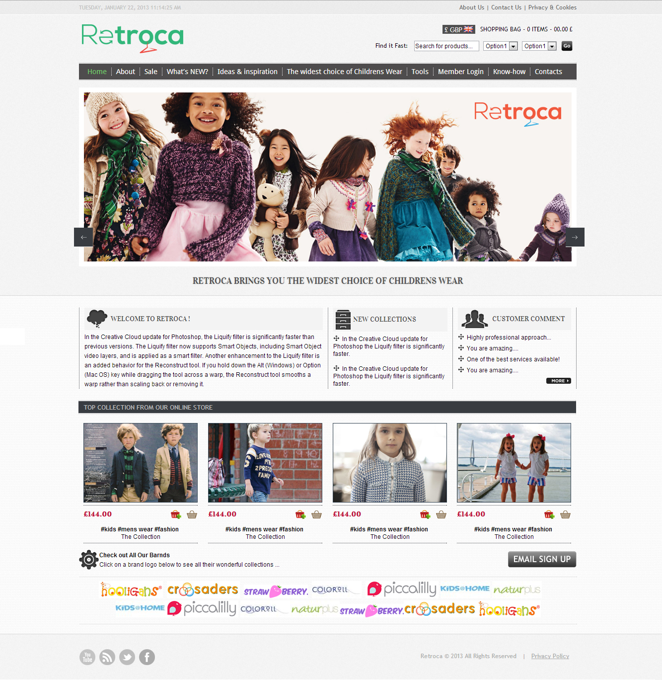 Web Design par Xclusive Designer pour Retroca.com | Design #1384715
