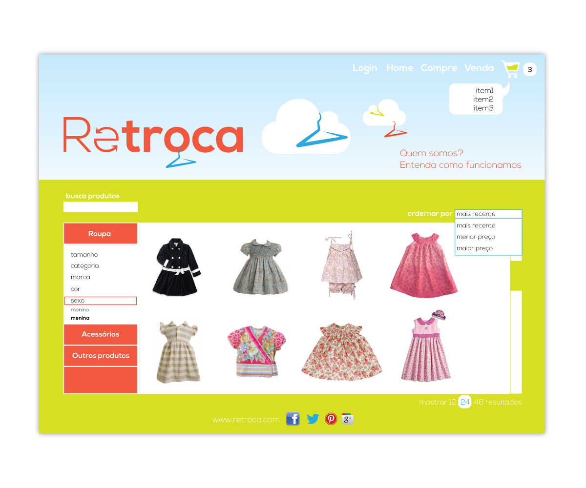 Diseño Web por Sofia Pereira para Retroca.com | Diseño #1406575