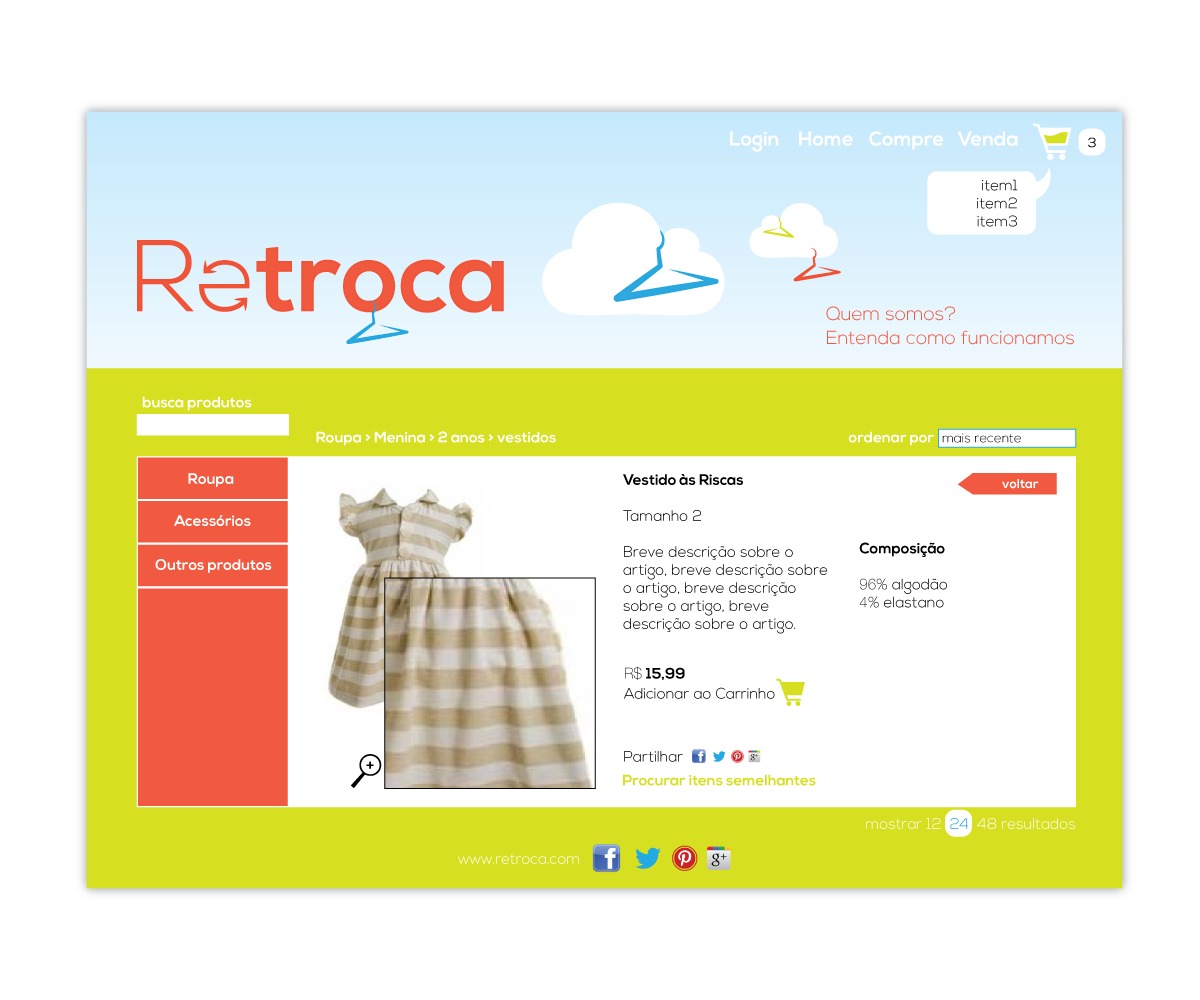 Diseño Web por Sofia Pereira para Retroca.com | Diseño #1406580