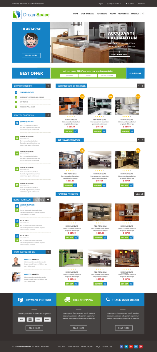 Graphic Design by Silverfox Studio for DreamSpace Interiors Corp. | Design #4911628