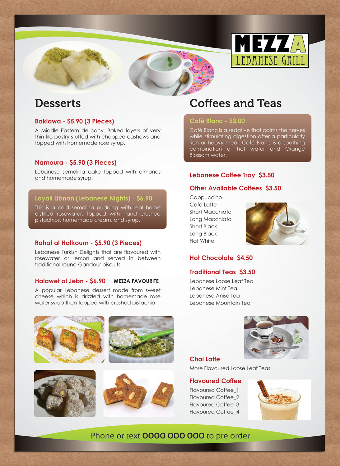 Menu Design by Sbss for this project | Design #4925667