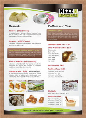 Design de Menu par Sbss pour ce projet | Design : #4925667