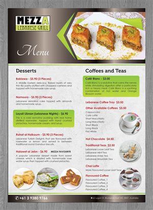 Design de Menu par Sbss pour ce projet | Design : #4926752