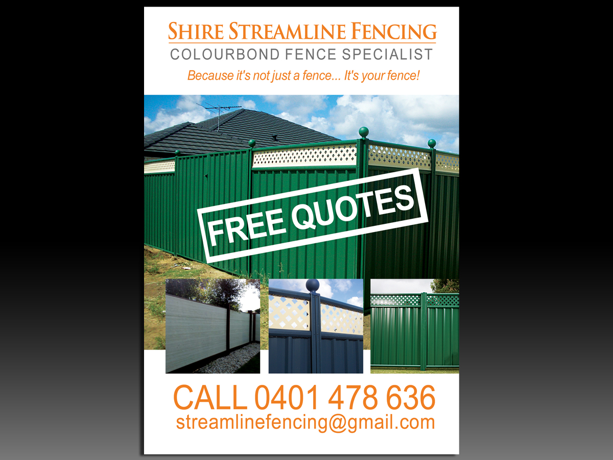 Flyer-Design von pxelstudio für shire Streamline Fencing | Design #243314