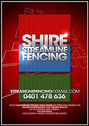 Flyer Design by disign for shire Streamline Fencing | Design: #239508
