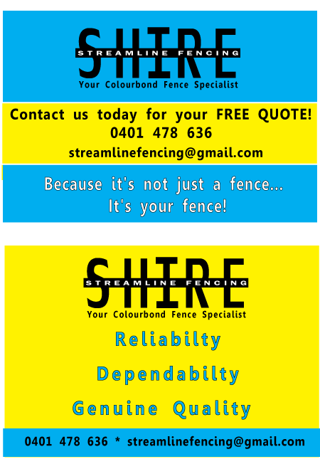 Flyer Design by A3 Graphic Design for shire Streamline Fencing | Design #245039