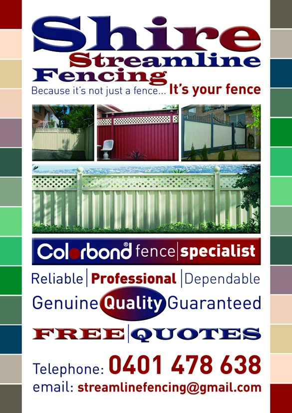 Flyer Design by Dyal Design for shire Streamline Fencing | Design #240259