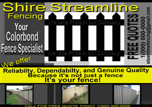 Diseño de Flyer por CT designs para shire Streamline Fencing | Diseño #240557
