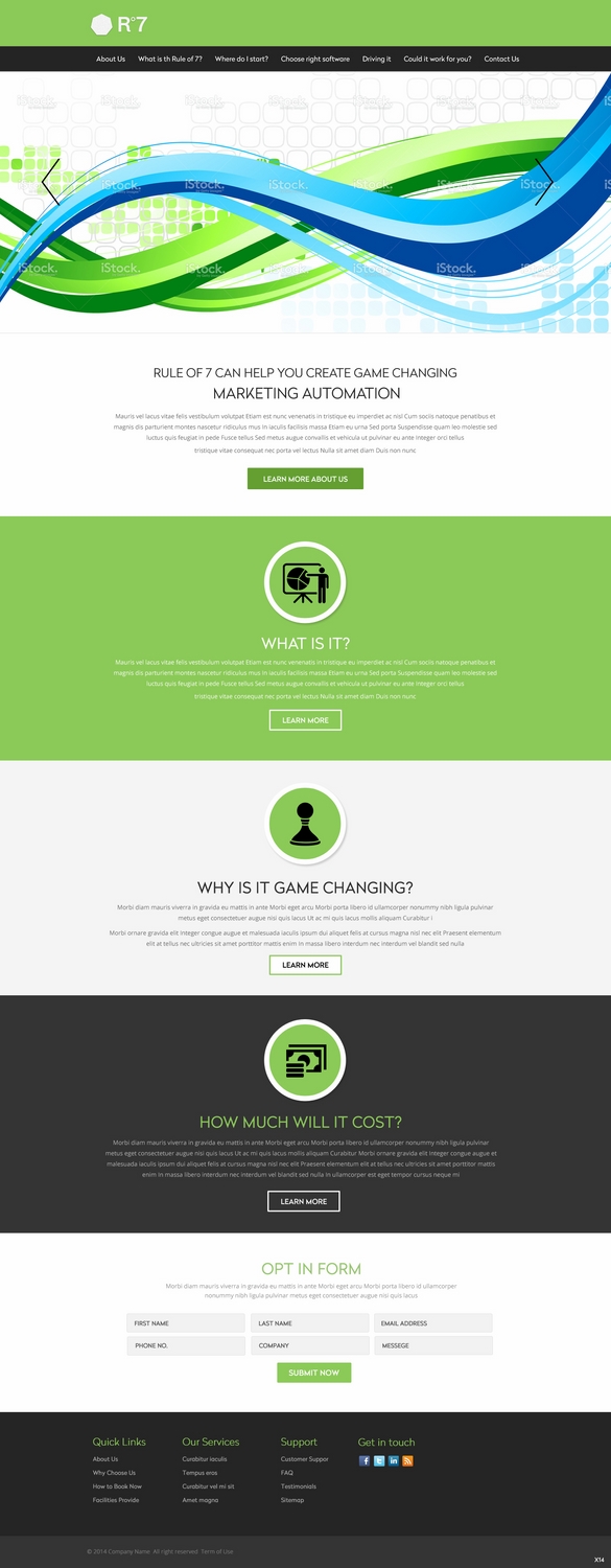 Design de Page d'Accueil par pb pour Rule of 7 | Design #4918847