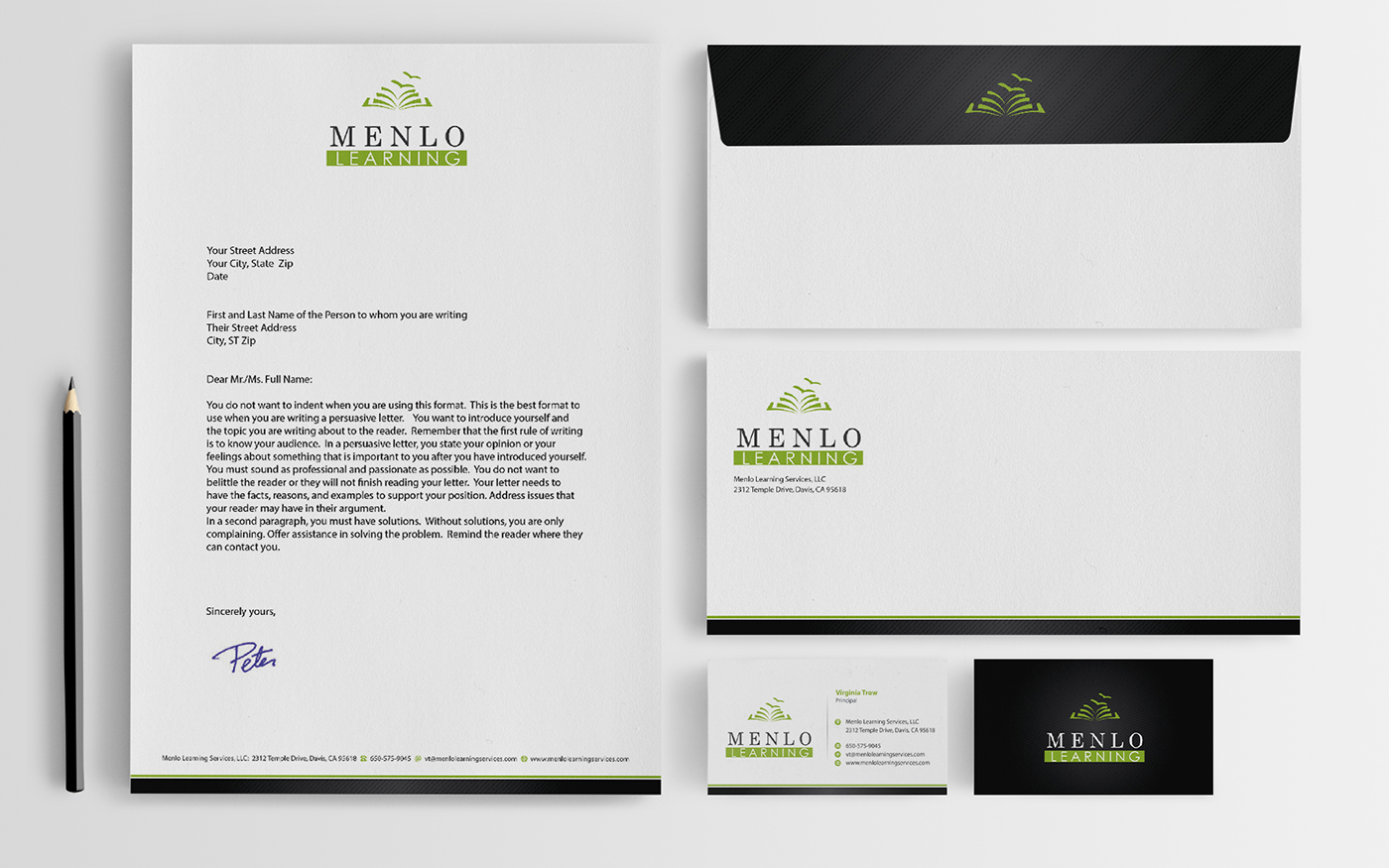 Schreibwaren-Design von BrandWar für Menlo Learning | Design #1388539