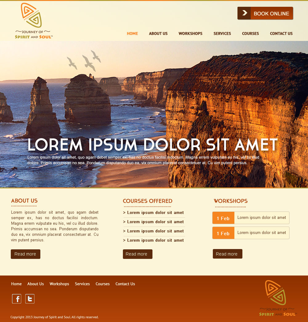 Web-Design von Hetal  für Journey of Spirit and Soul | Design #1411195