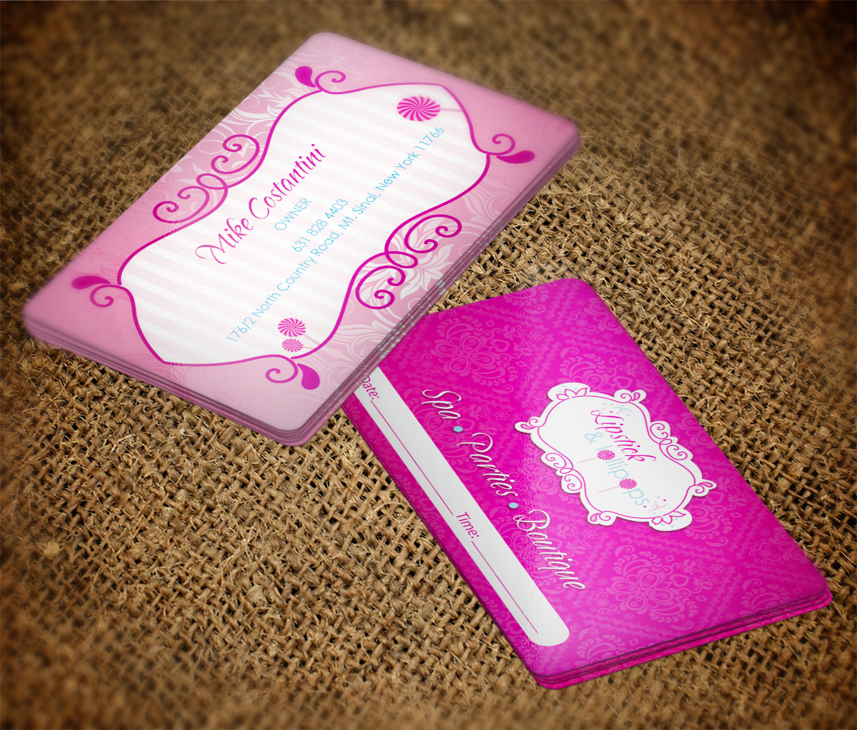 Business Card Design by MT for Lipstick & Lollipops | Design #4964353