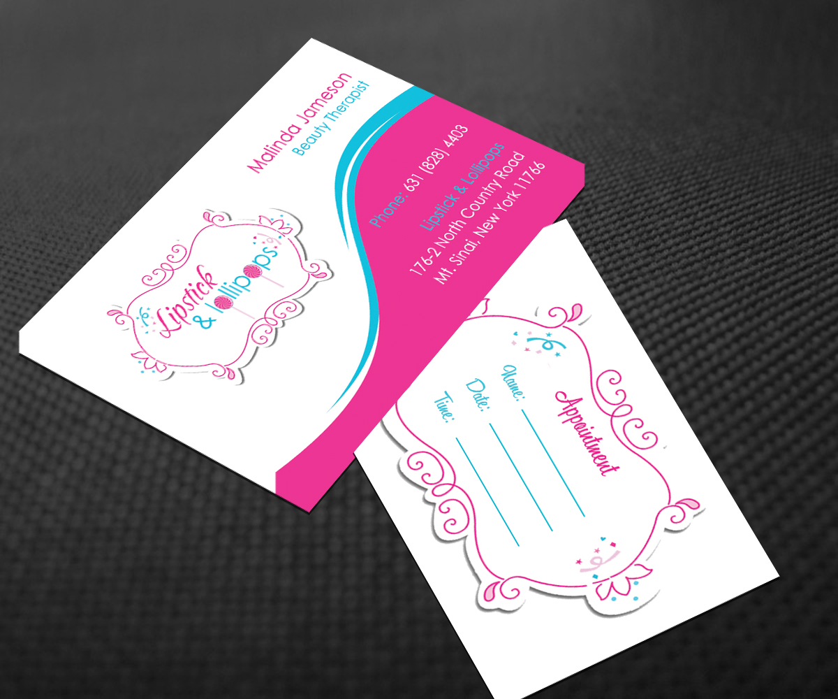 Diseño de Tarjeta de Presentación por Sarah Haroon para Lipstick & Lollipops | Diseño #4919683