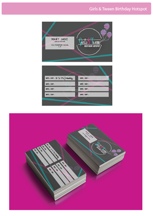 Diseño de Tarjeta de Presentación por Sarah Art para Lipstick & Lollipops | Diseño: #4911106