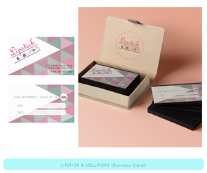 Diseño de Tarjeta de Presentación por Sarah Art para Lipstick & Lollipops | Diseño: #4952581