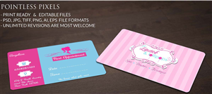 Diseño de Tarjeta de Presentación por Pointless Pixels India para Lipstick & Lollipops | Diseño: #4912875