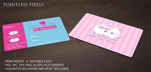 Diseño de Tarjeta de Presentación por Pointless Pixels India para Lipstick & Lollipops | Diseño: #4966890