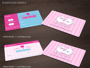 Diseño de Tarjeta de Presentación por Pointless Pixels India para Lipstick & Lollipops | Diseño: #4981728