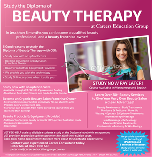 Education Company Needs a Newspaper Ad Design for a specific course - Diploma of Beauty Therapy
