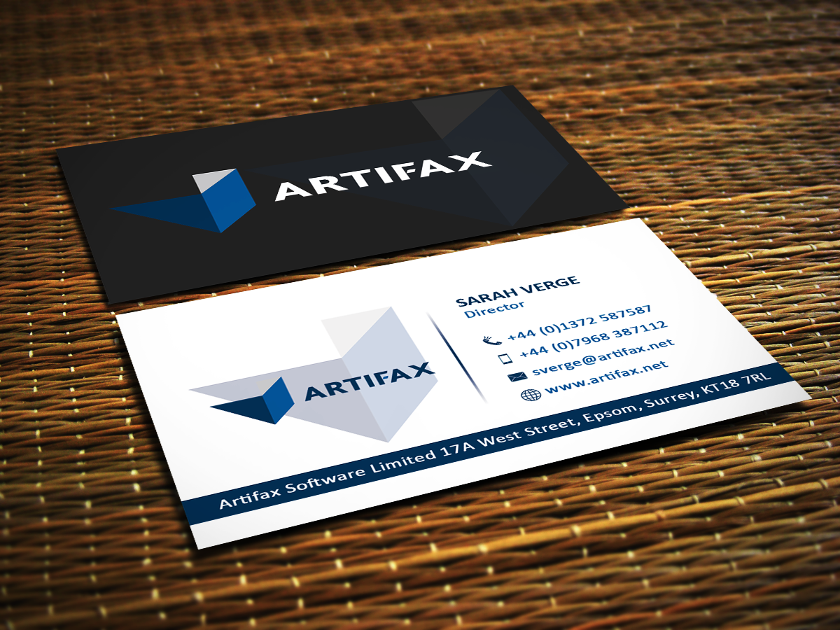 Design de Carte de Visite par Sajin pour Artifax Software Limited | Design #4931225
