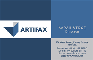 Visitenkarten-Design von Will für Artifax Software Limited | Design #4912114