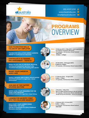 9 elegant flyer designs training flyer design project for et australia